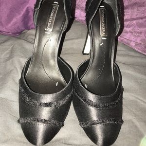 New Black Satin BCBG Max Azria Amaris Heels